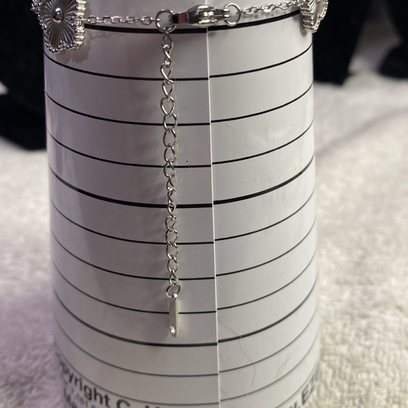 Silver Tone Floral Bracelet - Picture 6 of 7